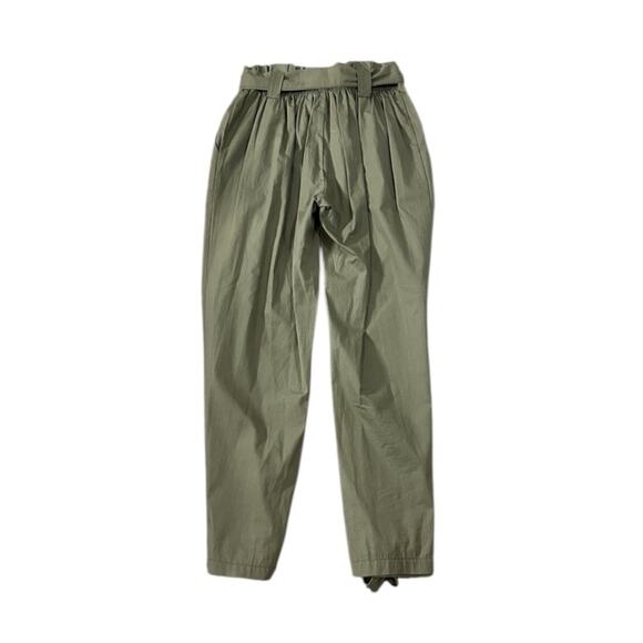 Olive Green Paperbag Waist Pants - Size S - Picture 3 of 8